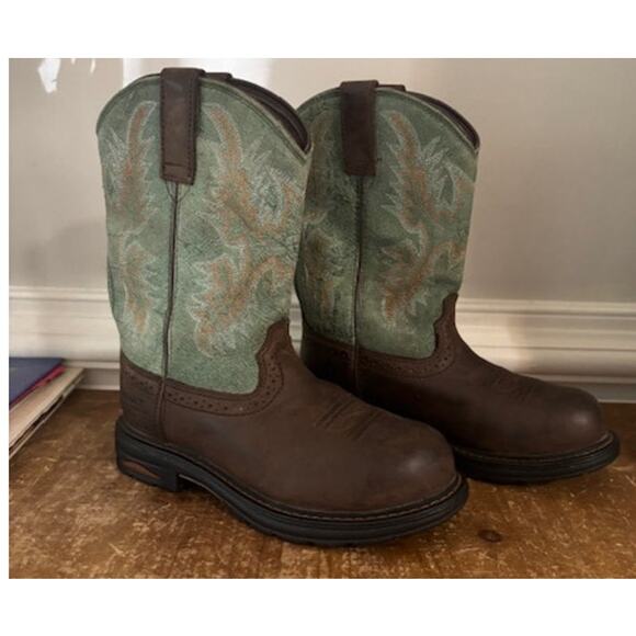 Ariat Boots Womens 6.5 B Work Cowboy Western Waterproof Tracey Composite Toe - Picture 1 of 9